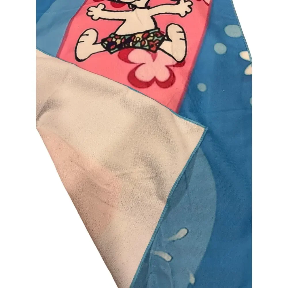 Snoopy on a surfboard beach towel